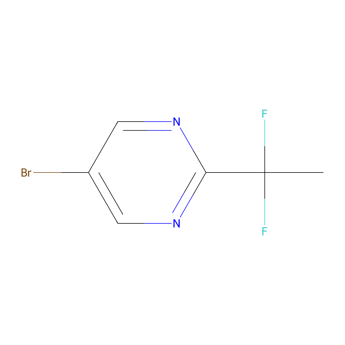 5-Bromo-2-(1,1-difluoroethyl)pyrimidine molecular structure, CAS 1211530-92-5