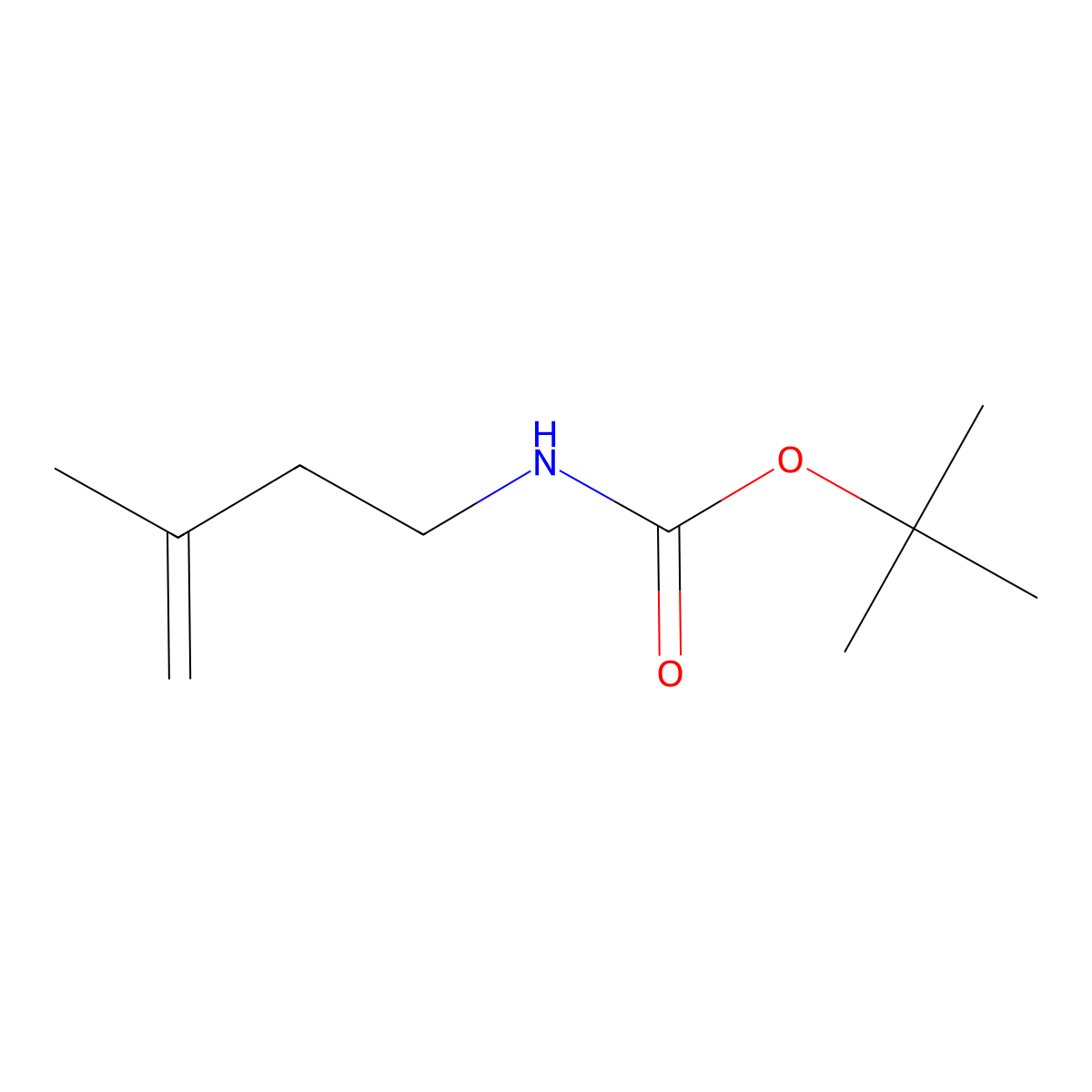 tert-butyl N-(3-methylbut-3-en-1-yl)carbamate molecular structure, CAS 1211531-04-2