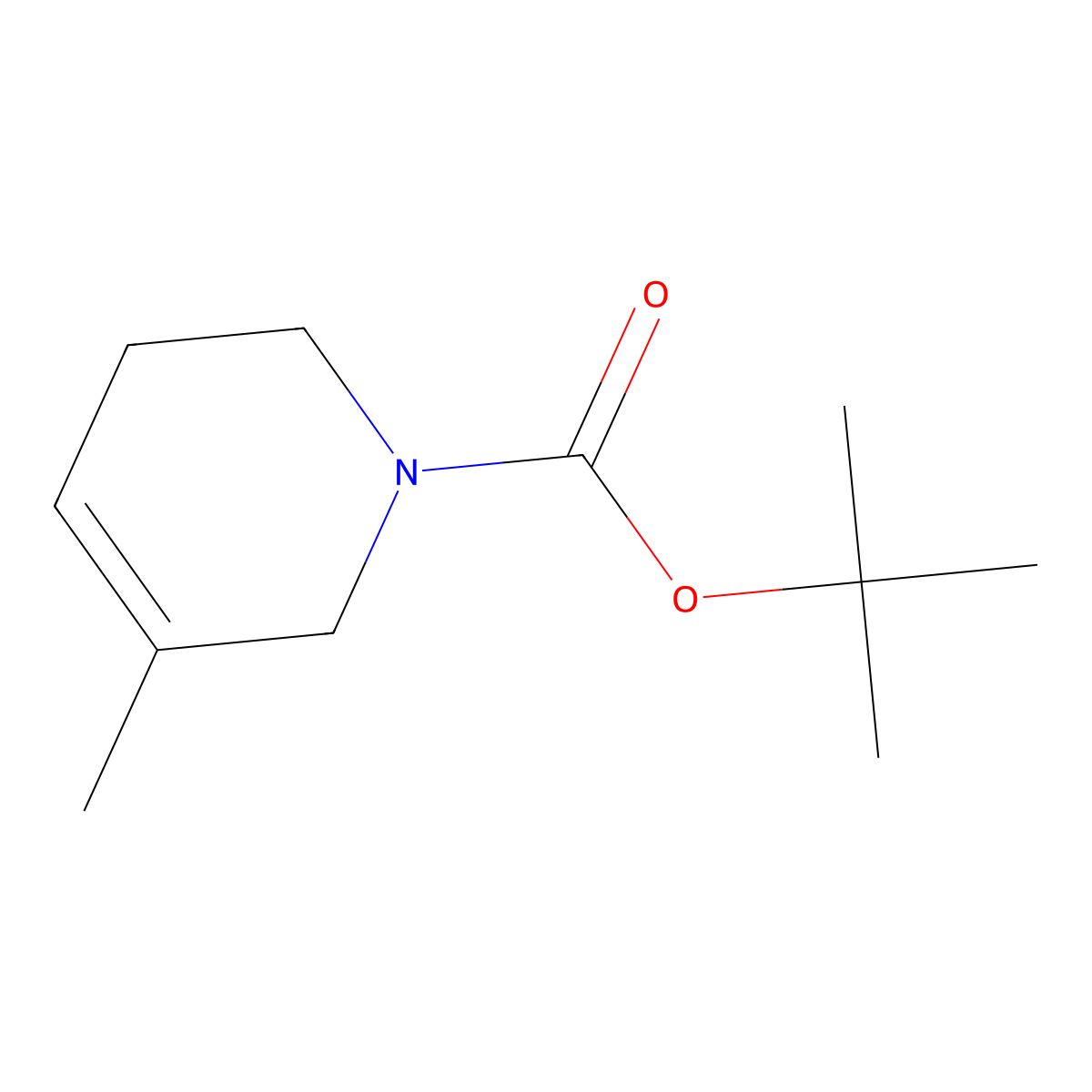 tert-Butyl 3-methyl-5,6-dihydropyridine-1(2H)-carboxylate molecular structure, CAS 1211531-16-6