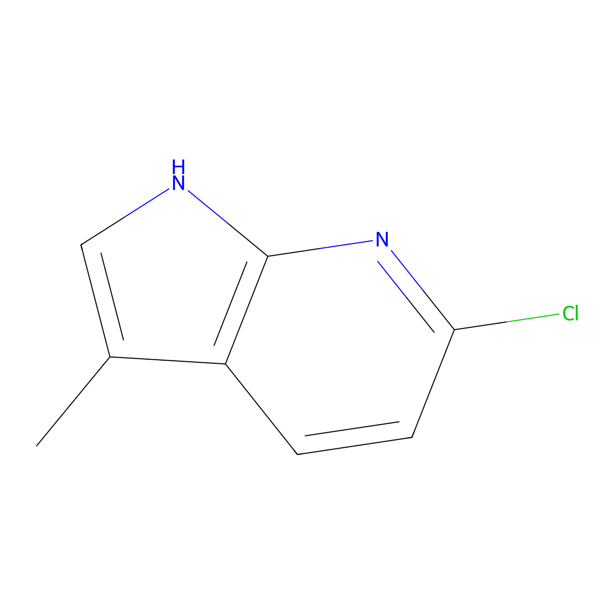 6-Chloro-3-methyl-1H-pyrrolo[2,3-B]pyridine molecular structure, CAS 1211531-25-7
