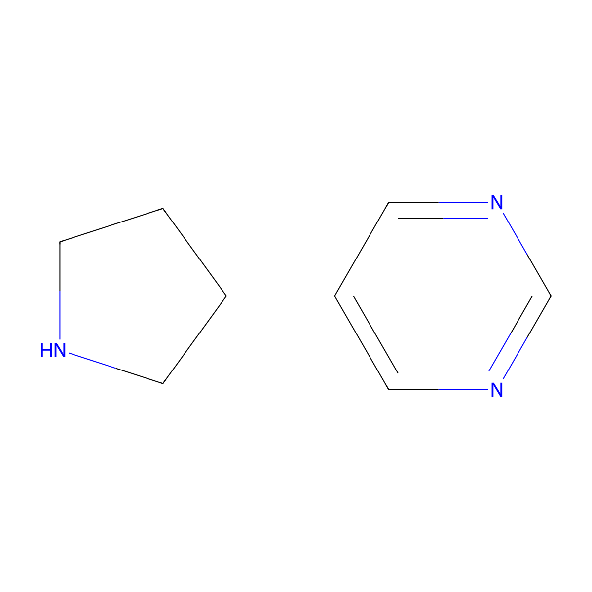 5-(Pyrrolidin-3-yl)pyrimidine molecular structure, CAS 1211531-57-5