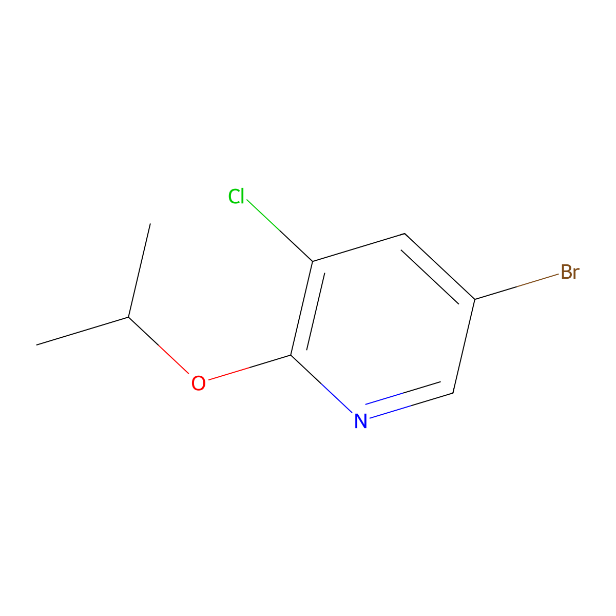 5-Bromo-3-chloro-2-isopropoxypyridine molecular structure, CAS 1211531-67-7