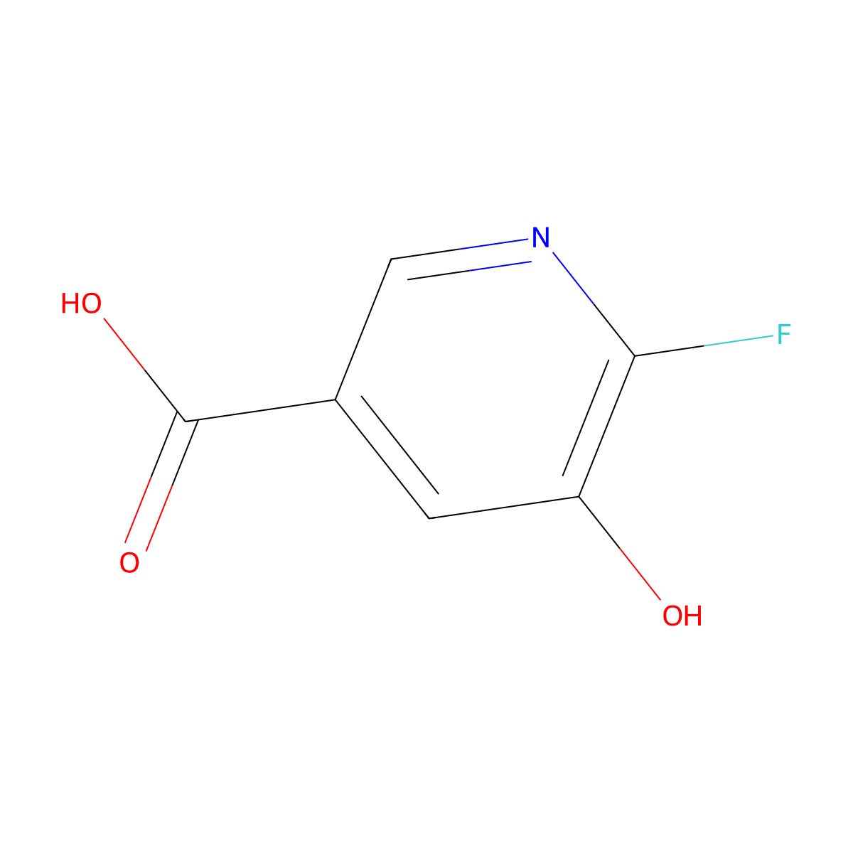 6-Fluoro-5-hydroxynicotinic acid molecular structure, CAS 1211531-78-0