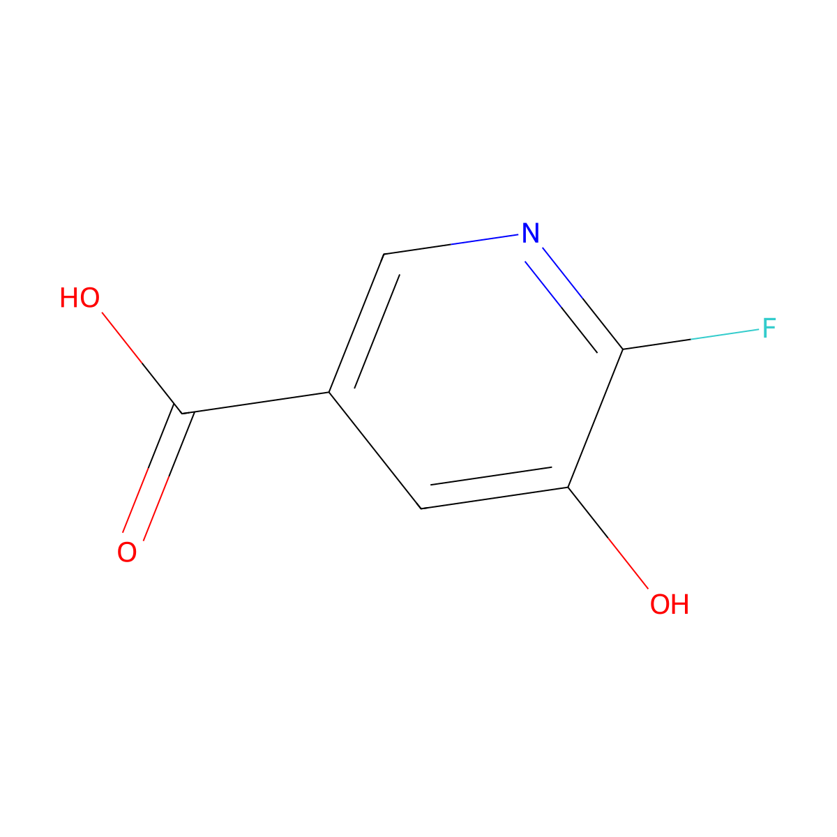 6-Fluoro-5-hydroxynicotinic acid molecular structure, CAS 1211531-78-0