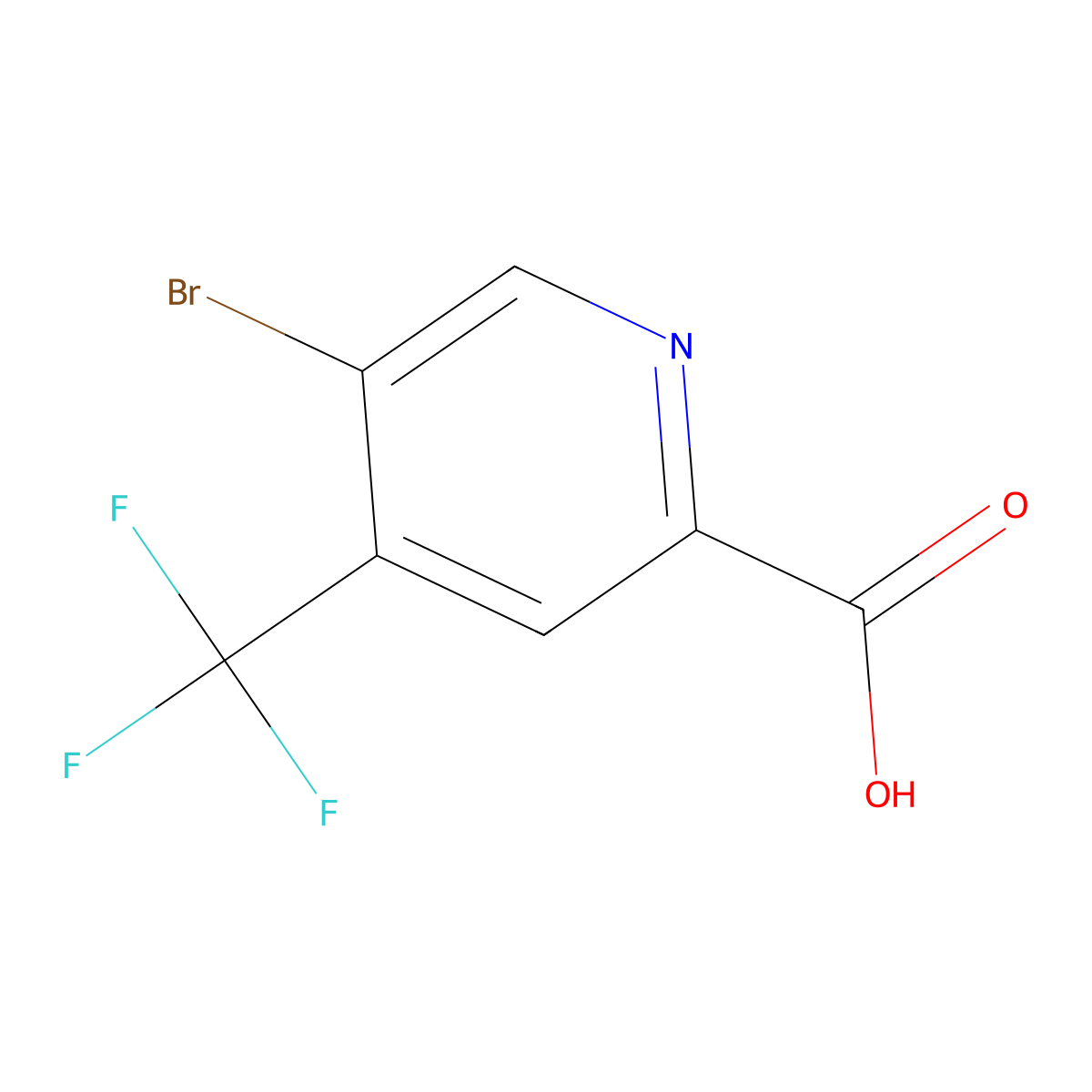 5-Bromo-4-(trifluoromethyl)picolinic acid molecular structure, CAS 1211531-79-1