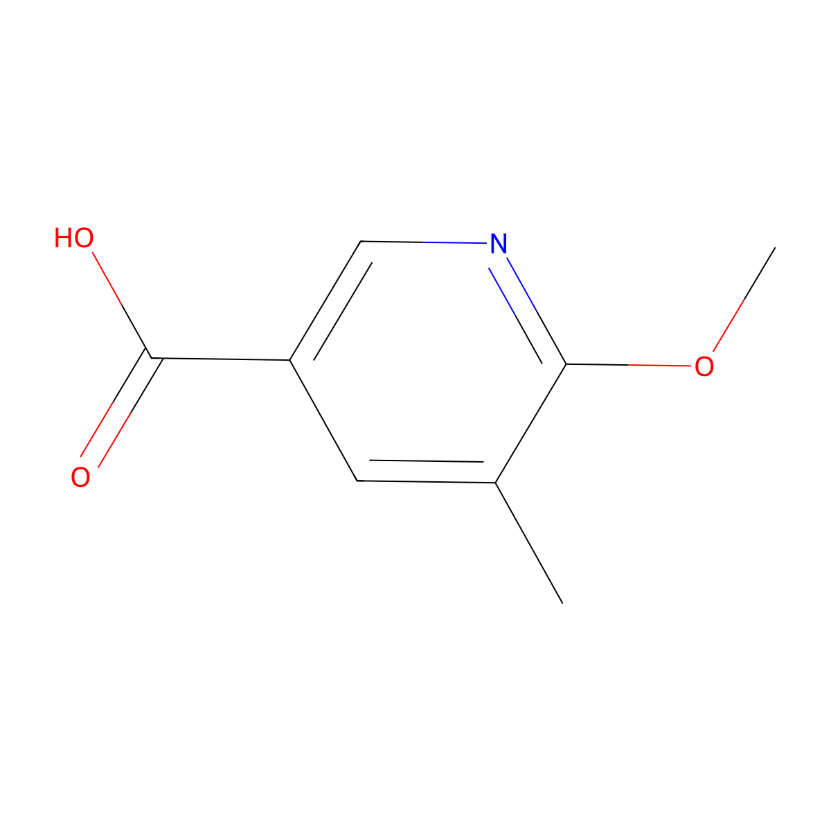 6-Methoxy-5-methylnicotinic acid molecular structure, CAS 1211531-94-0
