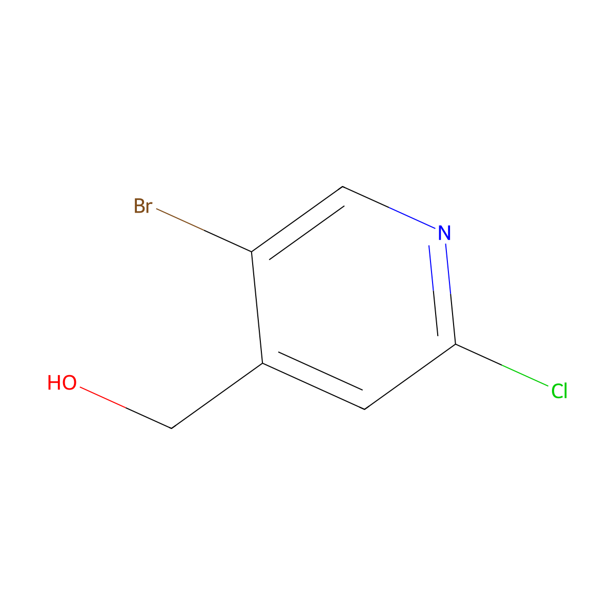 (5-Bromo-2-chloropyridin-4-yl)methanol molecular structure, CAS 1211531-97-3