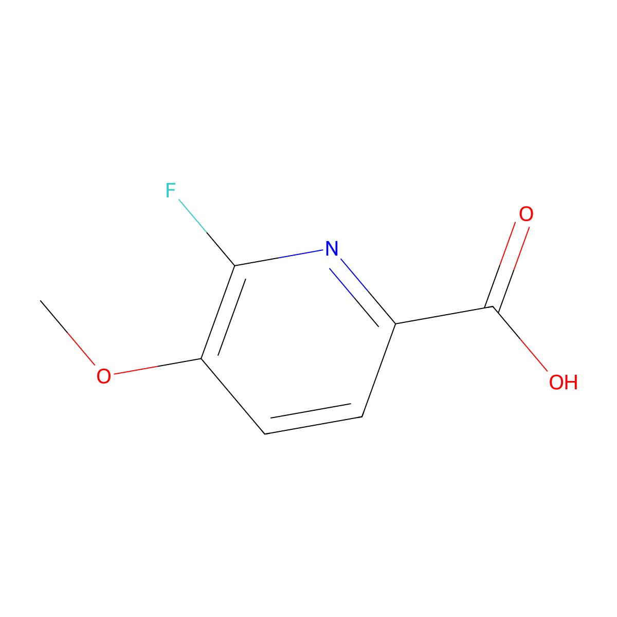 6-Fluoro-5-methoxypicolinic acid molecular structure, CAS 1211532-01-2