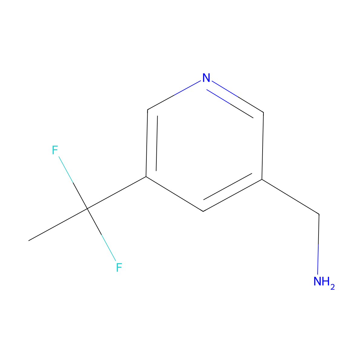 [5-(1,1-Difluoroethyl)pyridin-3-yl]methanamine molecular structure, CAS 1211532-07-8