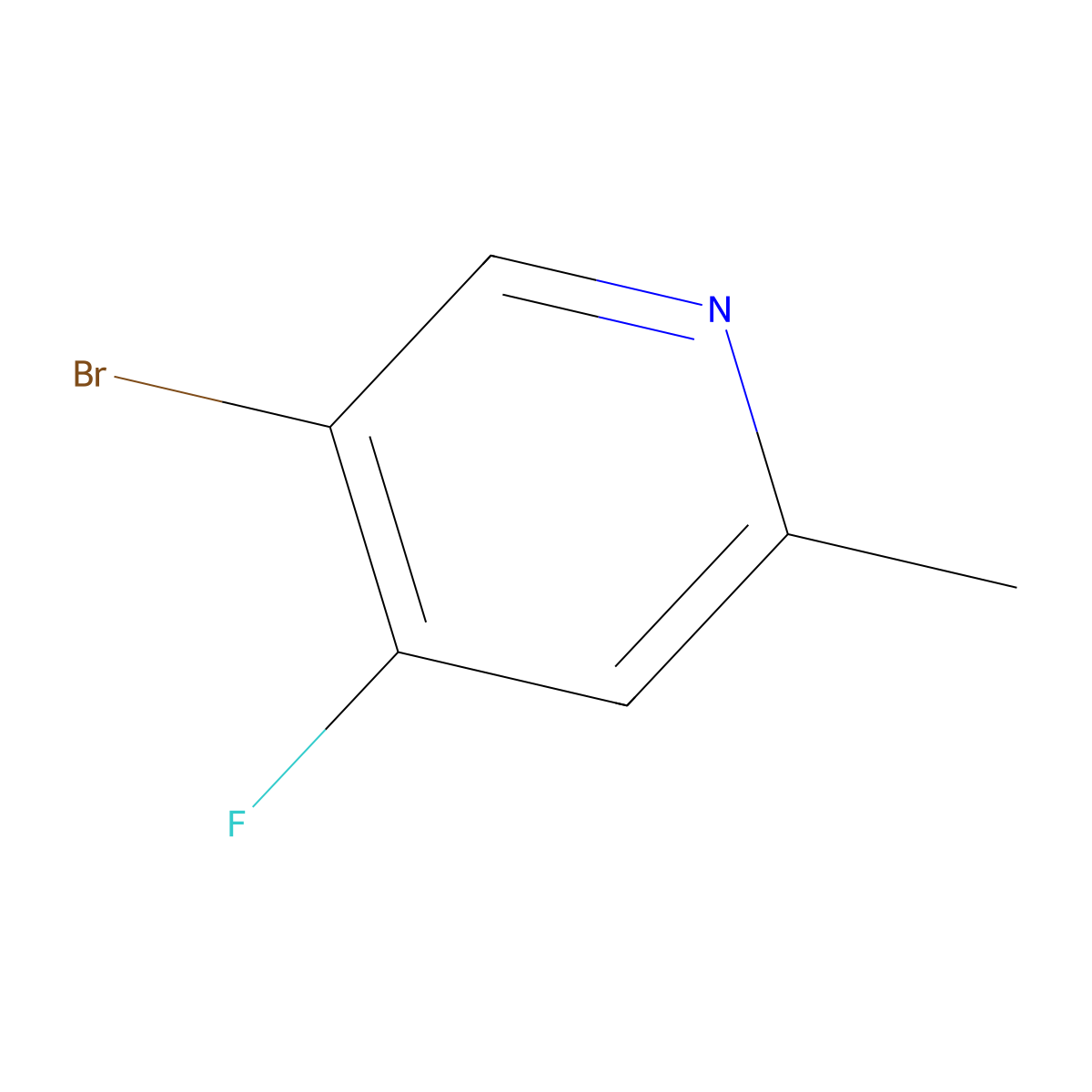 5-Bromo-4-fluoro-2-methylpyridine molecular structure, CAS 1211532-14-7