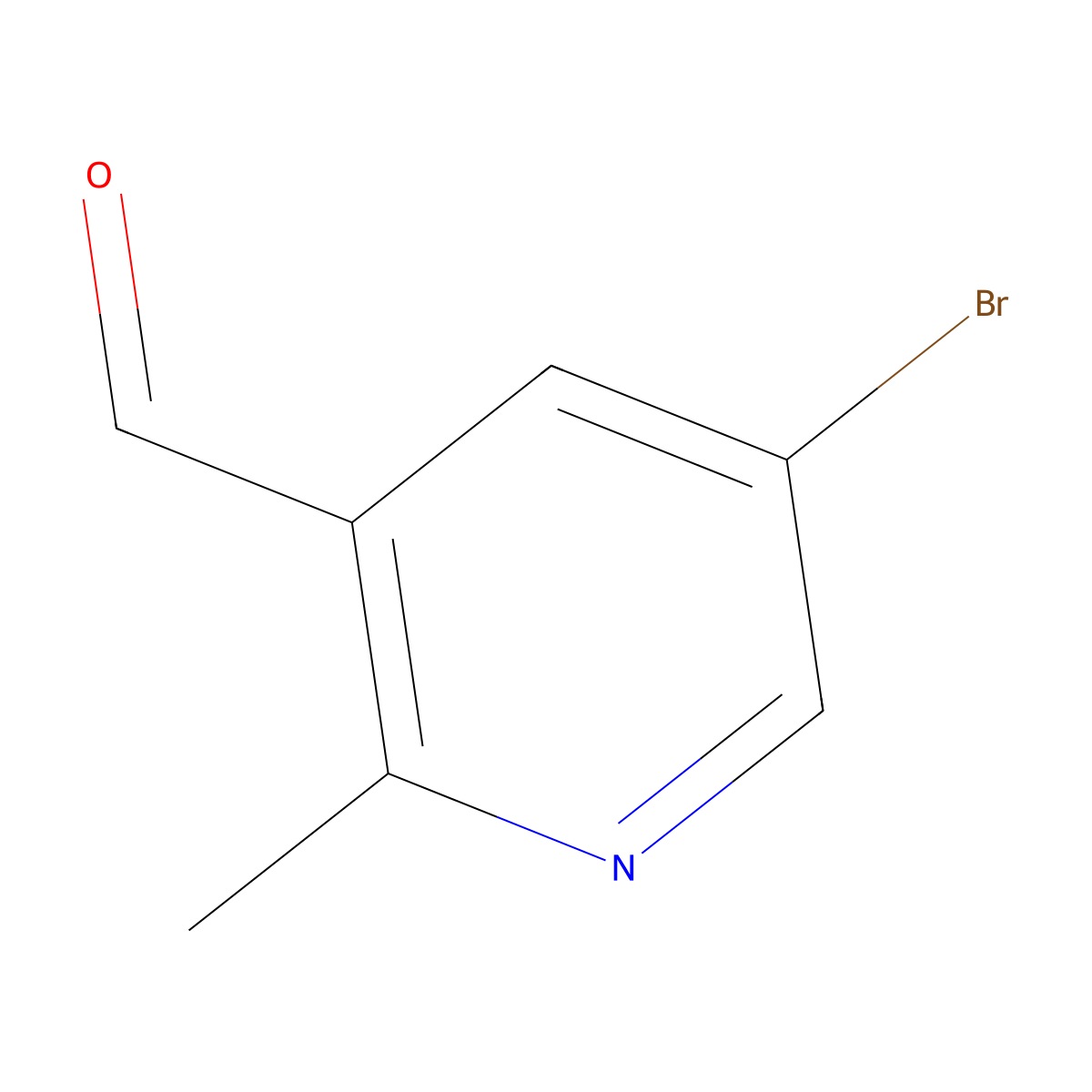 5-Bromo-2-methylnicotinaldehyde molecular structure, CAS 1211532-24-9