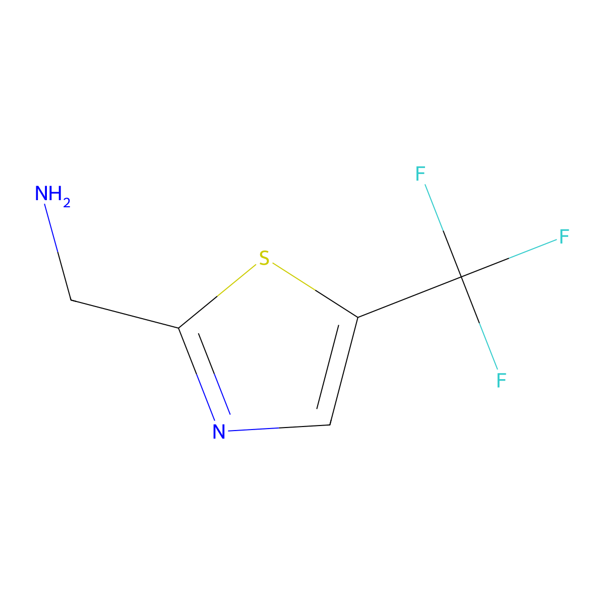 2-Aminomethyl-5-trifluoromethylthiazole molecular structure, CAS 1211532-33-0