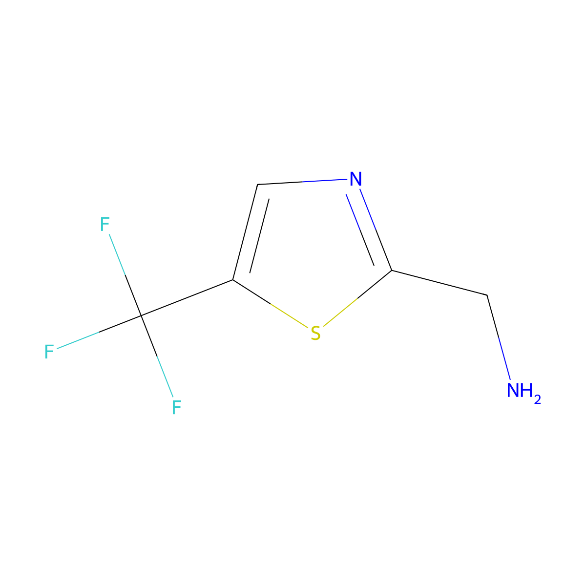 2-Aminomethyl-5-trifluoromethylthiazole molecular structure, CAS 1211532-33-0
