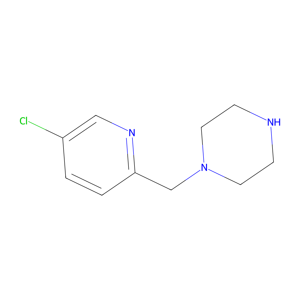 1-[(5-Chloropyridin-2-yl)methyl]piperazine molecular structure, CAS 1211532-37-4