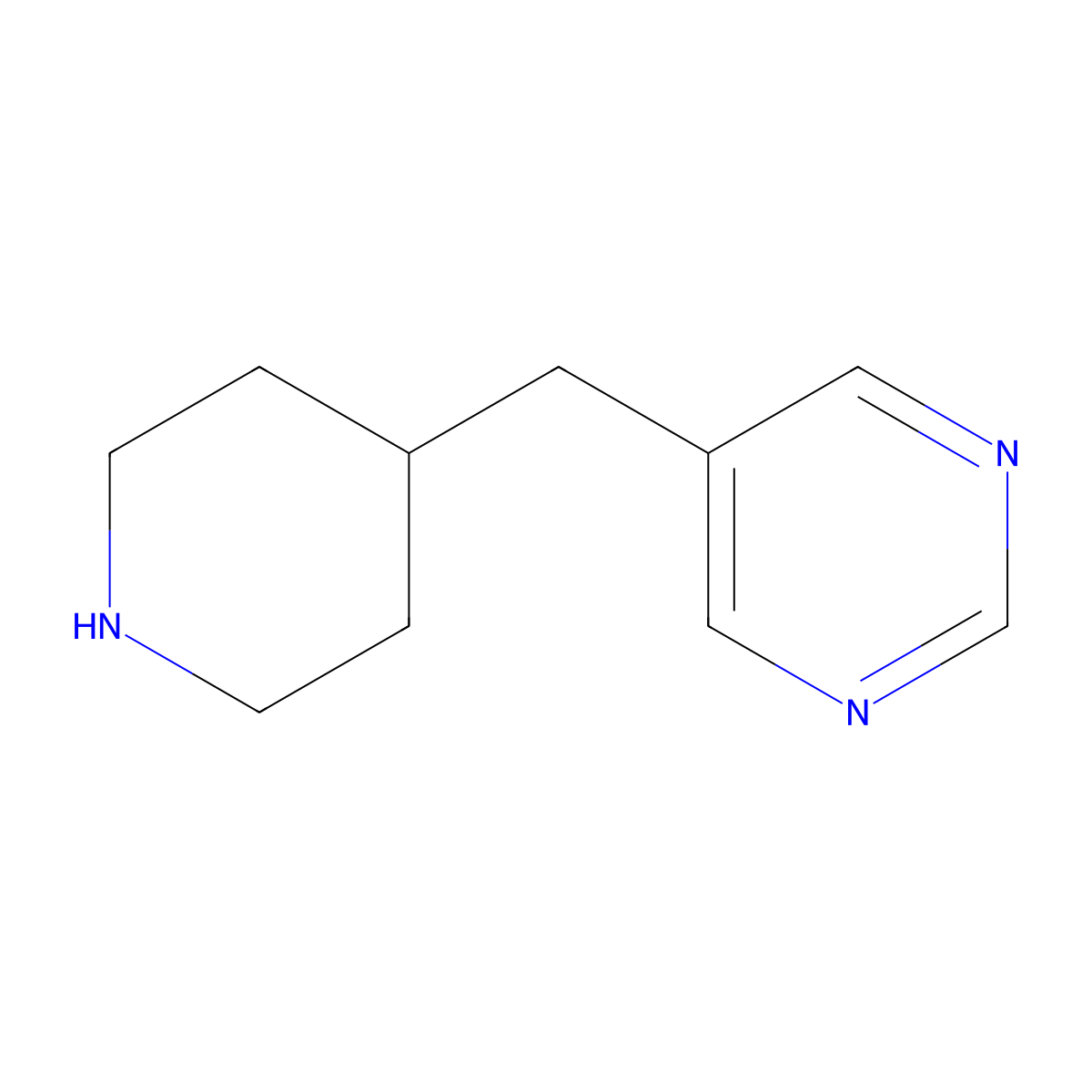 5-(Piperidin-4-ylmethyl)pyrimidine molecular structure, CAS 1211532-41-0