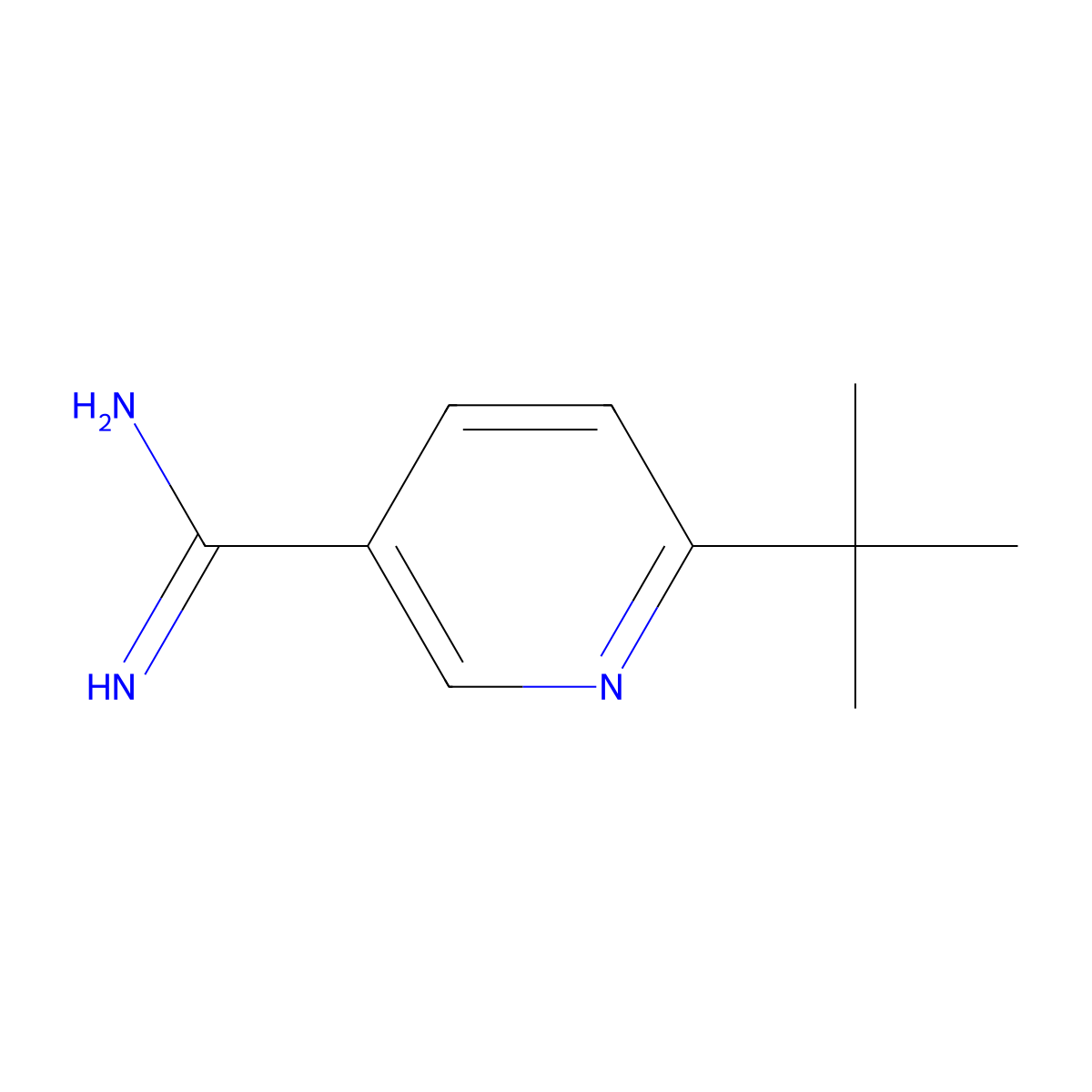 6-Tert-butylpyridine-3-carboximidamide molecular structure, CAS 1211532-61-4