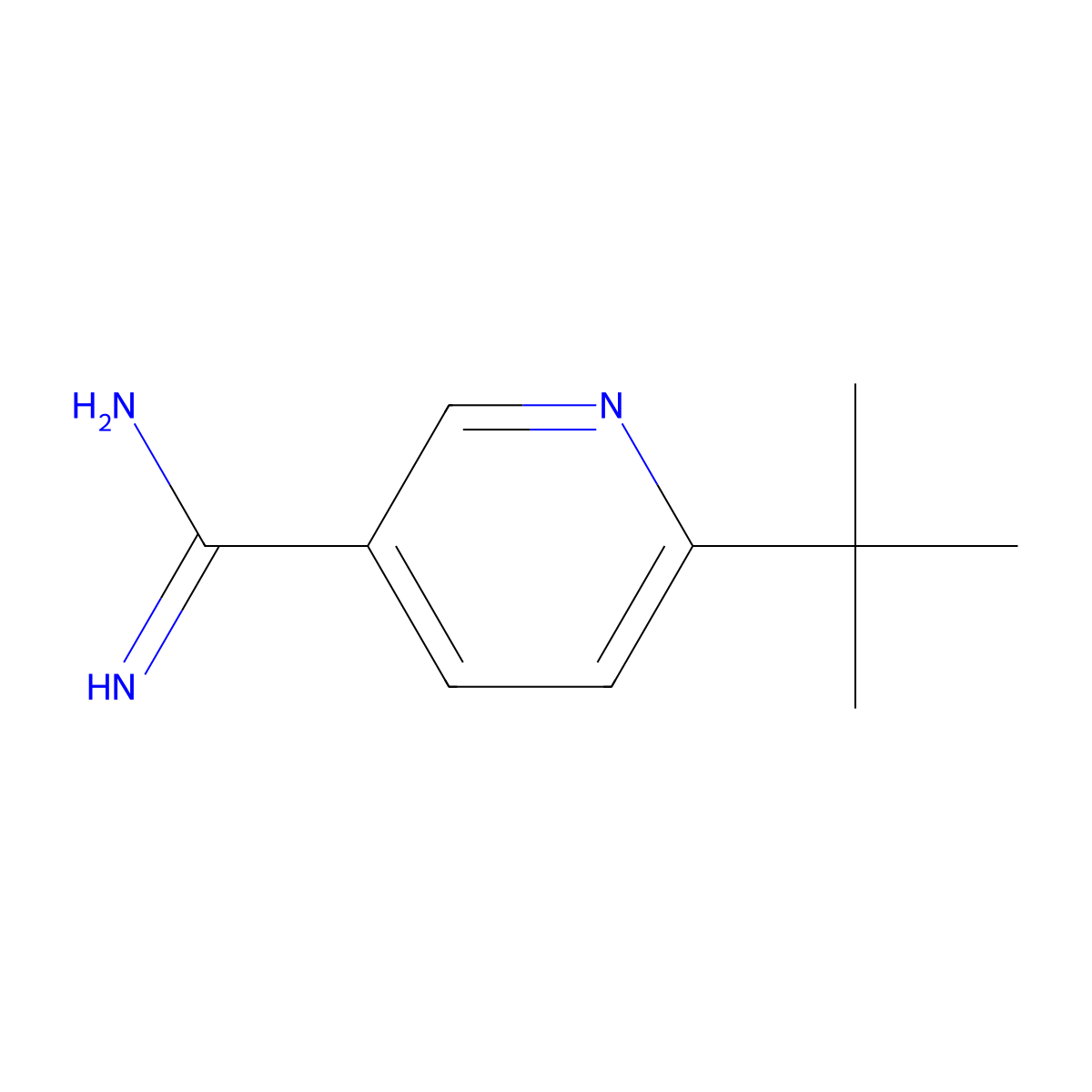 6-Tert-butylpyridine-3-carboximidamide molecular structure, CAS 1211532-61-4
