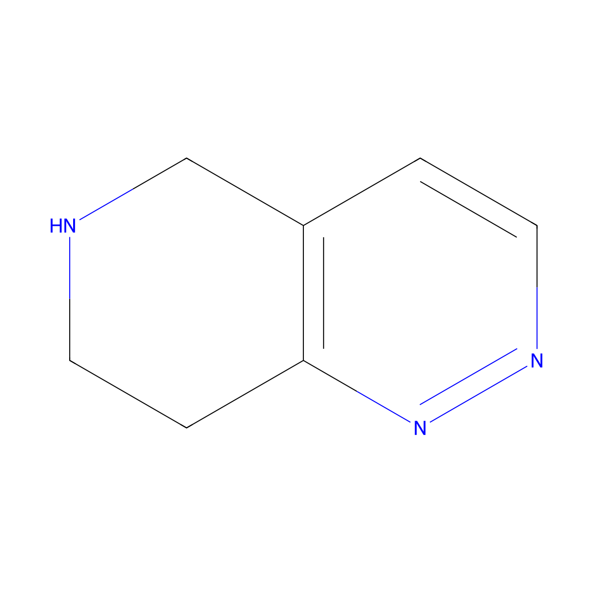 5h,6h,7h,8h-Pyrido[4,3-c]pyridazine molecular structure, CAS 1211532-66-9