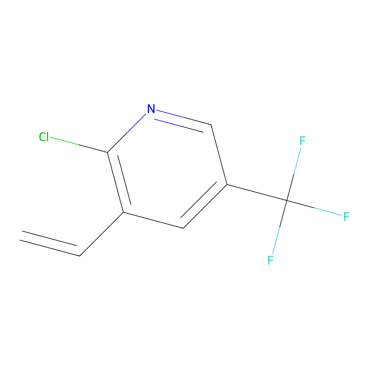 2-Chloro-5-(trifluoromethyl)-3-vinylpyridine molecular structure, CAS 1211532-67-0