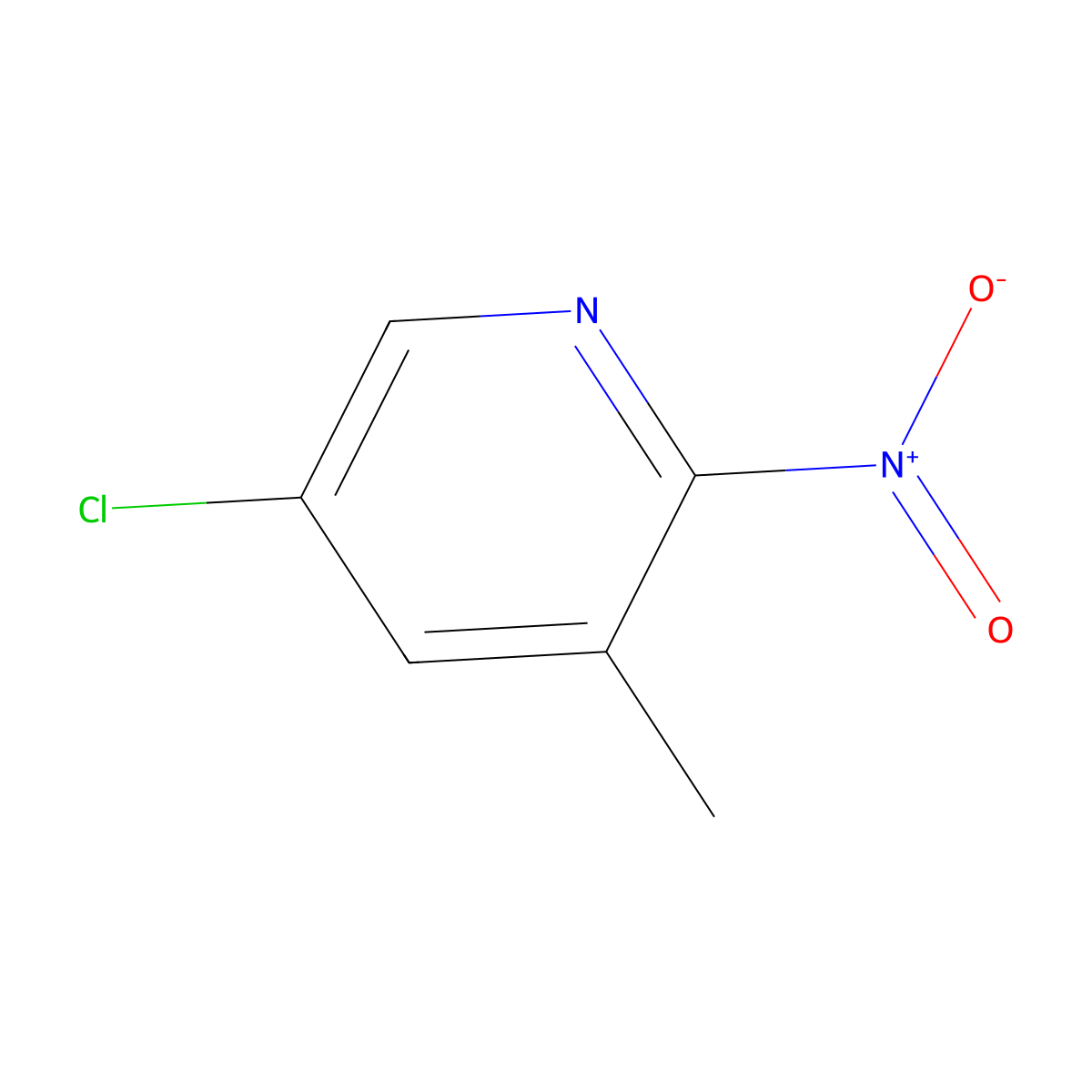 5-Chloro-3-methyl-2-nitropyridine molecular structure, CAS 1211532-85-2