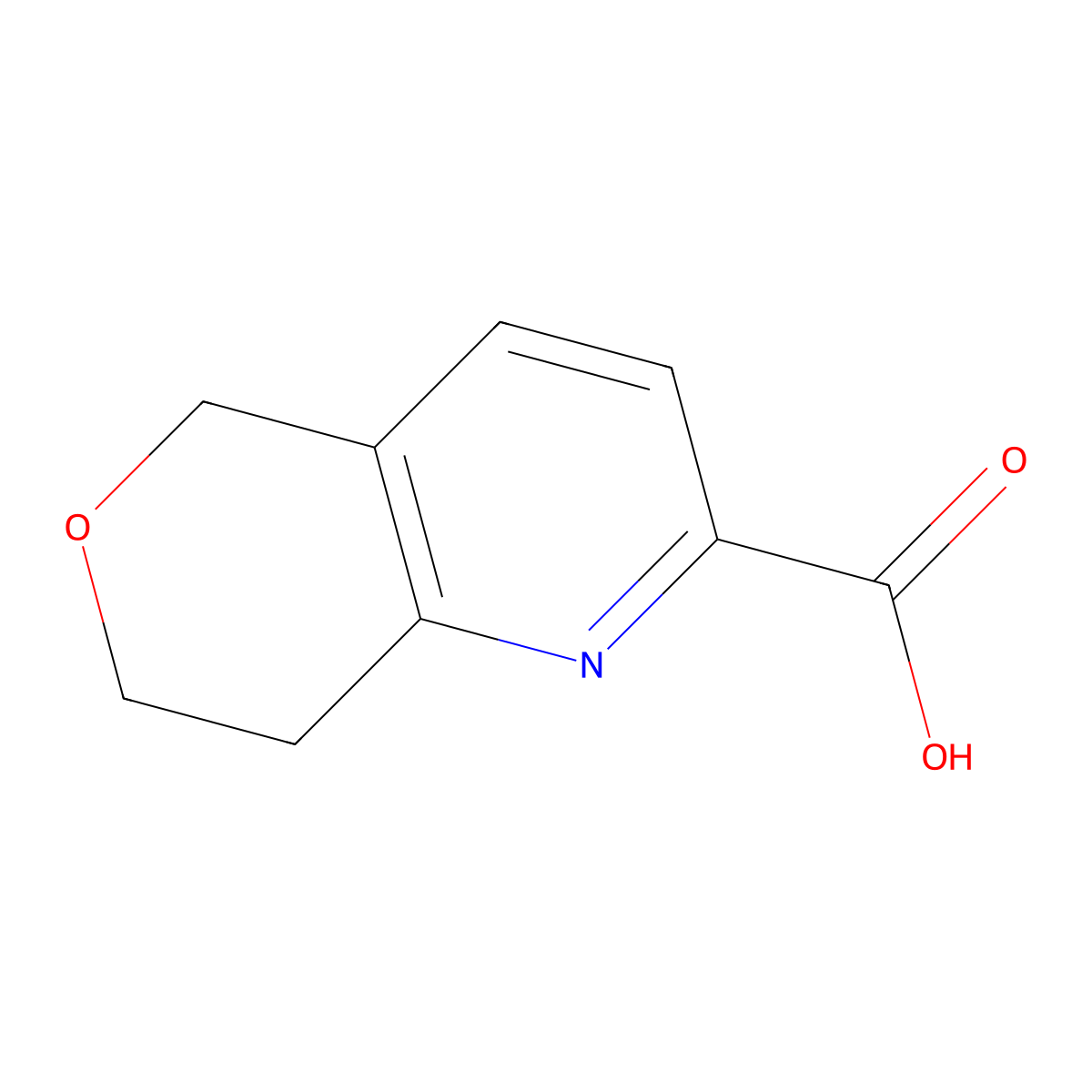 5h,7h,8h-Pyrano[4,3-b]pyridine-2-carboxylic acid molecular structure, CAS 1211532-95-4