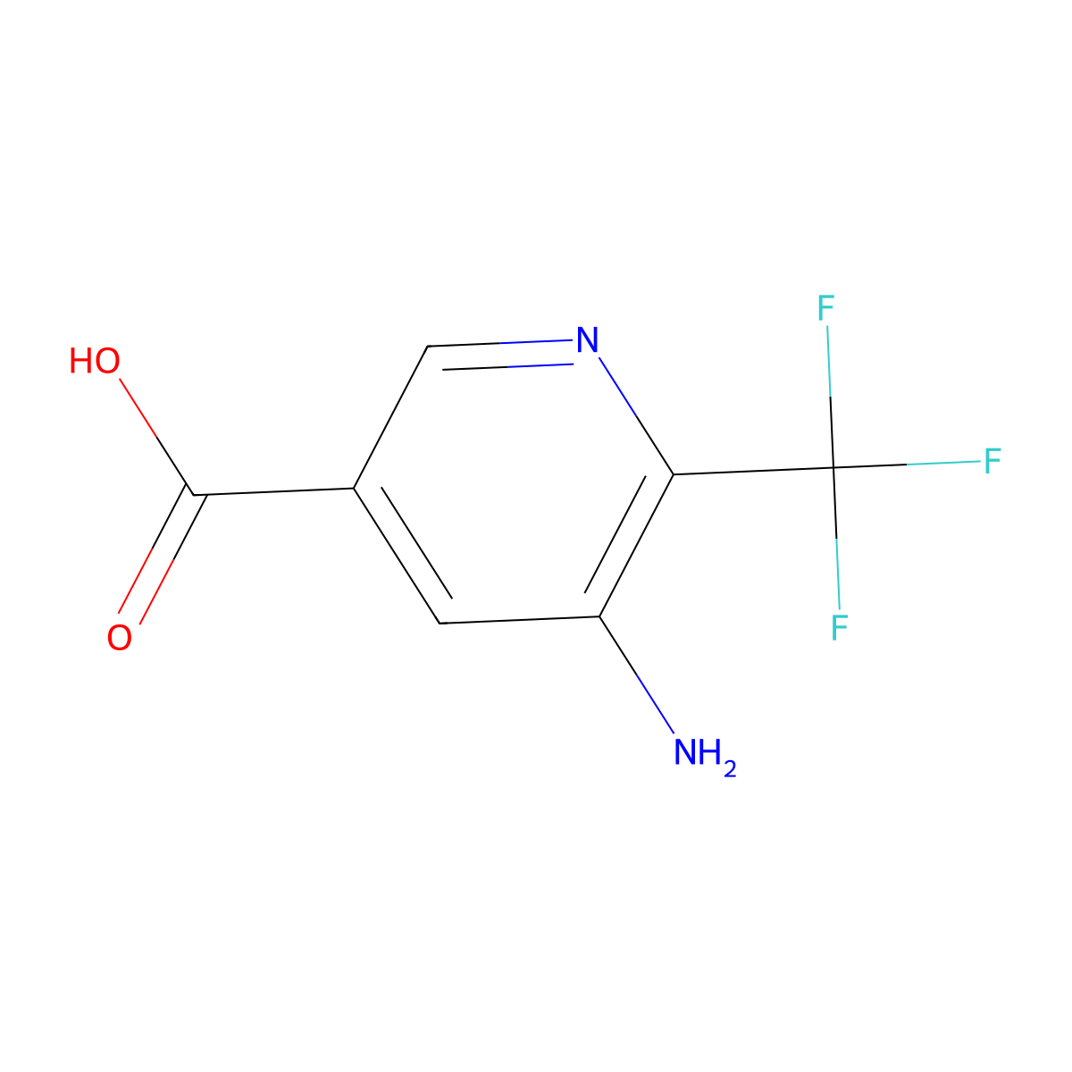 5-Amino-6-(trifluoromethyl)nicotinic acid molecular structure, CAS 1211533-06-0