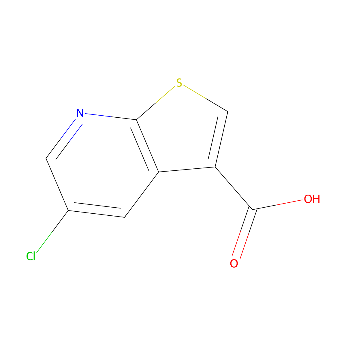 5-Chlorothieno[2,3-b]pyridine-3-carboxylic acid molecular structure, CAS 1211533-15-1