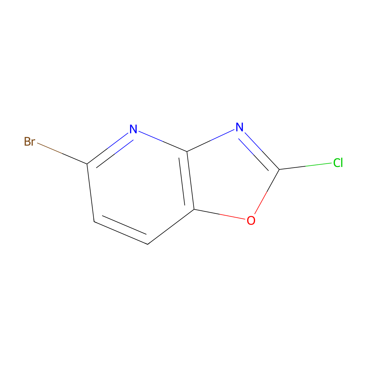 5-Bromo-2-chlorooxazolo[4,5-b]pyridine molecular structure, CAS 1211533-63-9