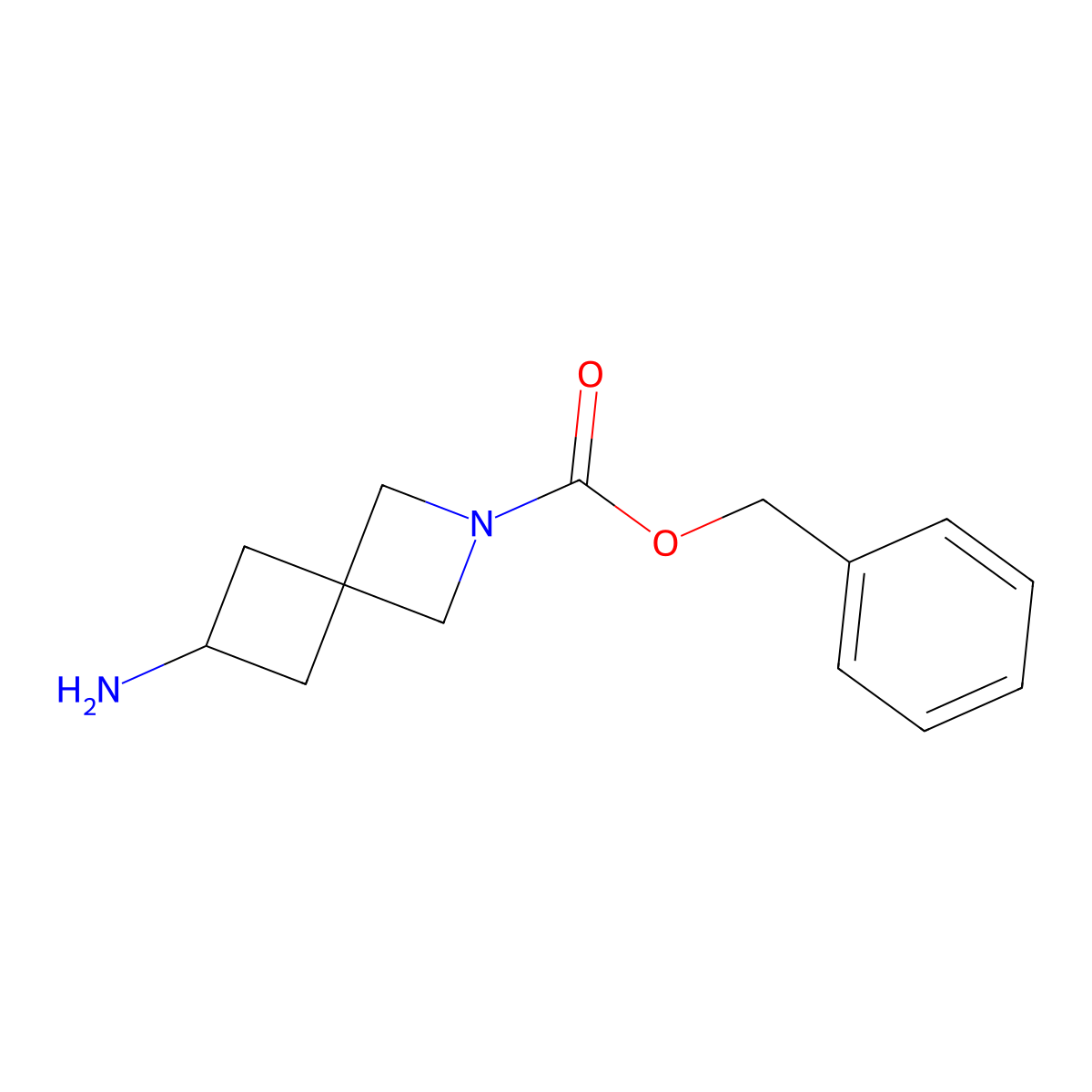 Benzyl 6-amino-2-azaspiro[3.3]heptane-2-carboxylate molecular structure, CAS 1211533-81-1