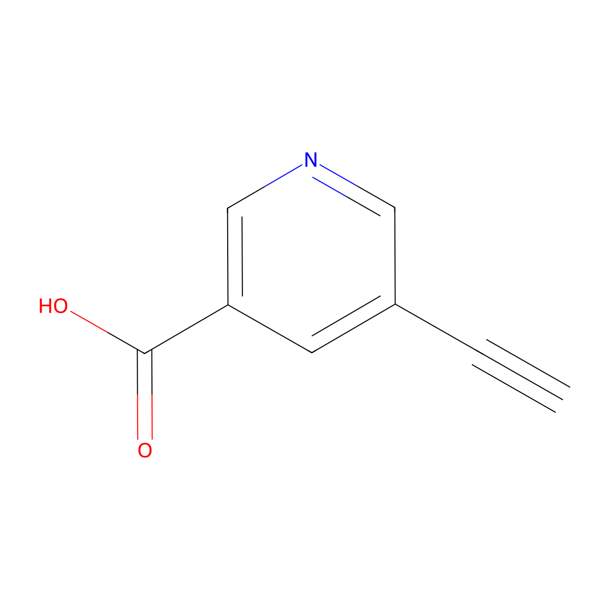 5-Ethynylpyridine-3-carboxylic acid molecular structure, CAS 1211533-87-7