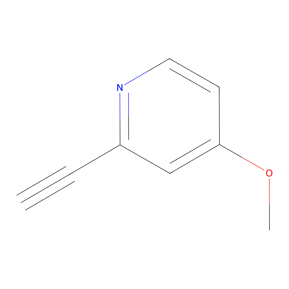 2-Ethynyl-4-methoxypyridine molecular structure, CAS 1211533-95-7