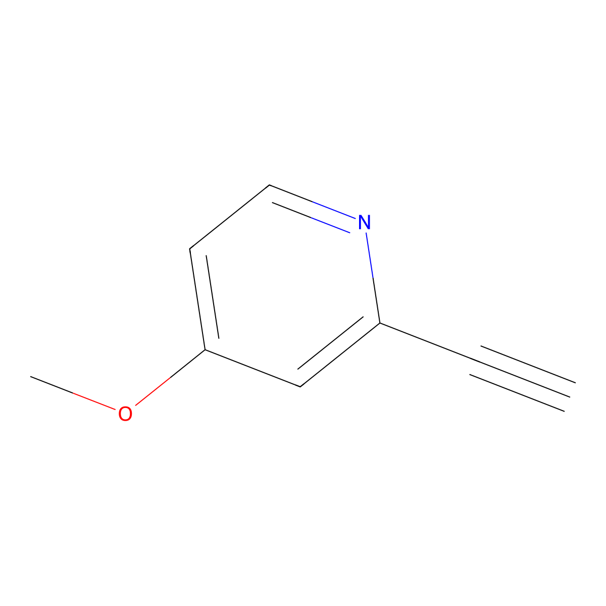2-Ethynyl-4-methoxypyridine molecular structure, CAS 1211533-95-7