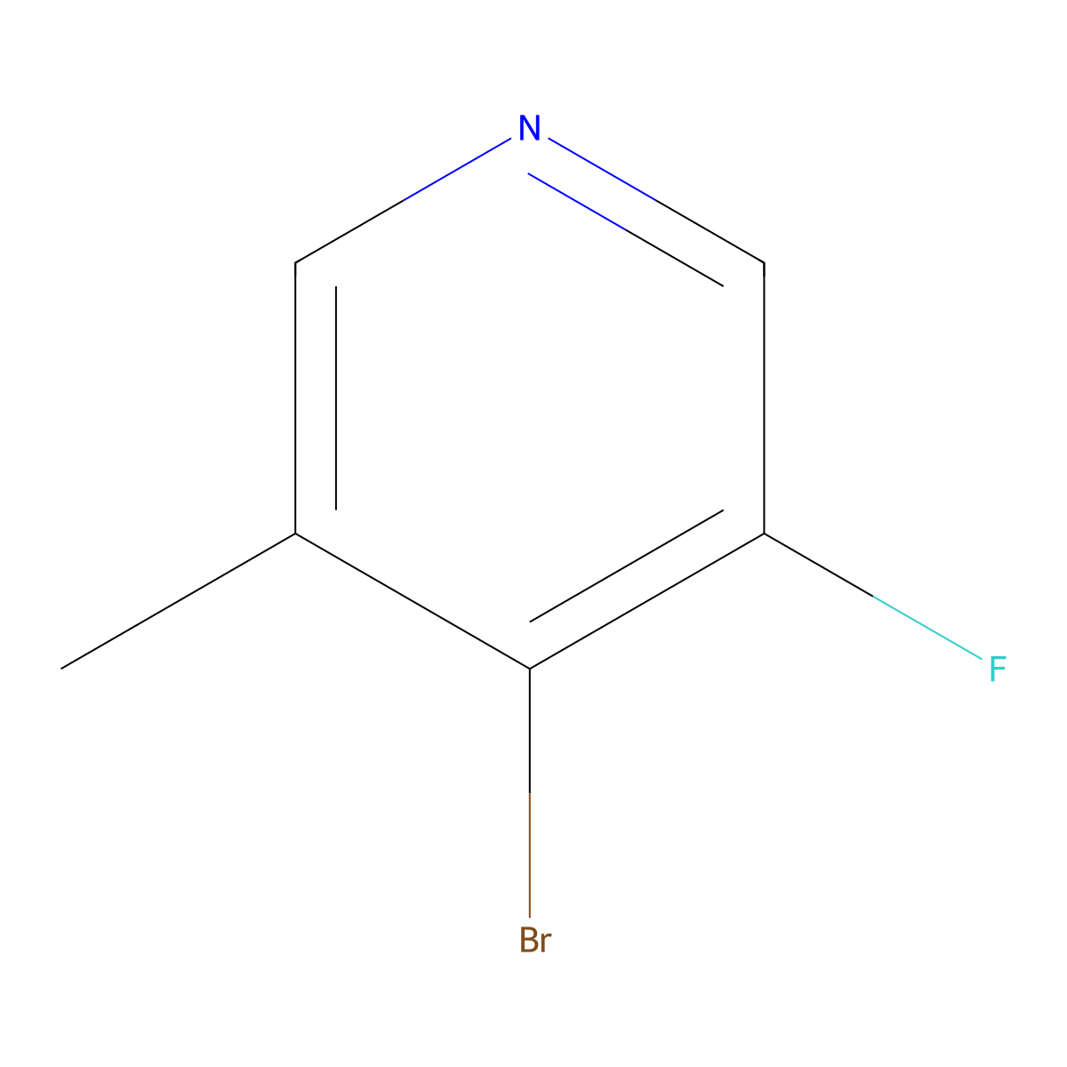 4-Bromo-3-fluoro-5-methylpyridine molecular structure, CAS 1211533-99-1