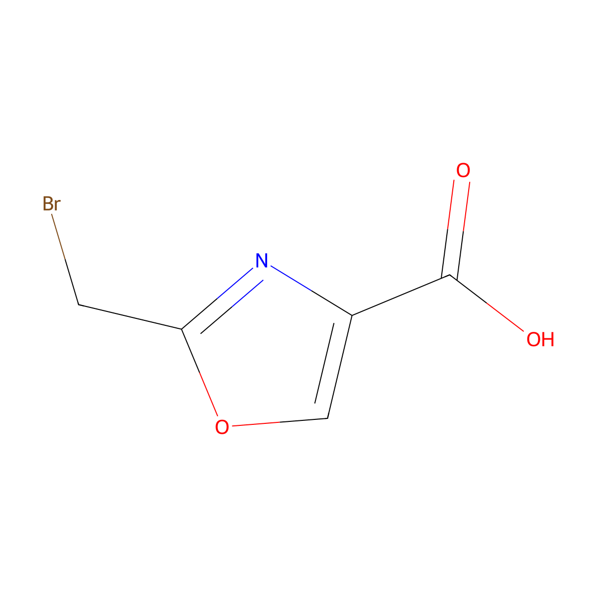 2-(Bromomethyl)-1,3-oxazole-4-carboxylic acid molecular structure, CAS 1211534-00-7