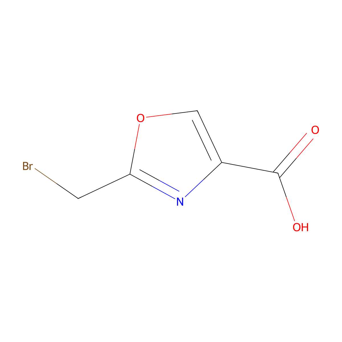 2-(Bromomethyl)-1,3-oxazole-4-carboxylic acid molecular structure, CAS 1211534-00-7