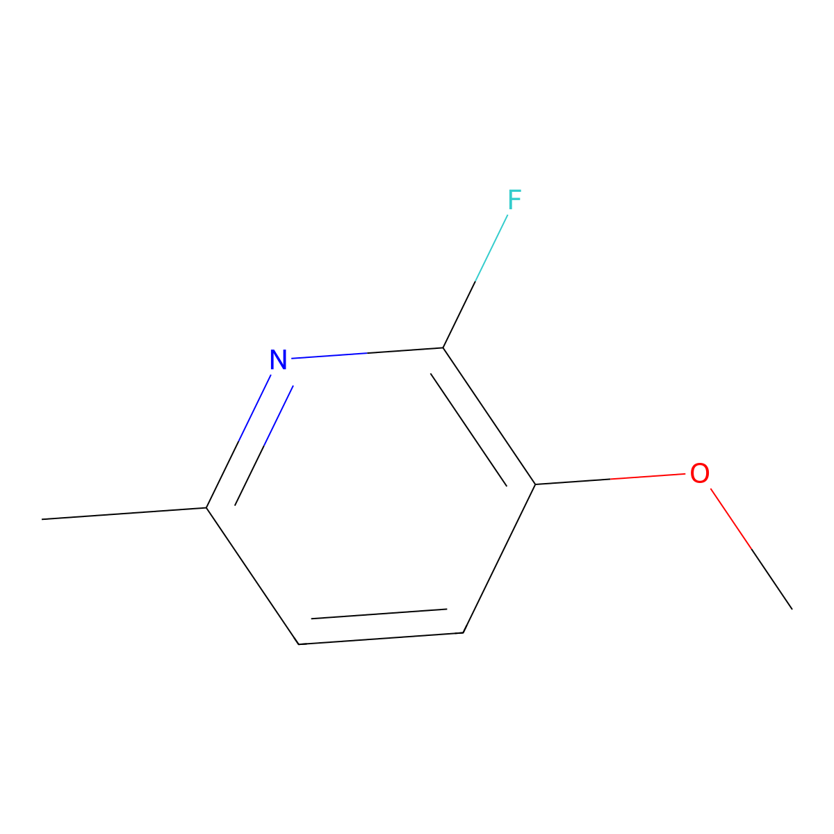 2-Fluoro-3-methoxy-6-methylpyridine molecular structure, CAS 1211534-01-8