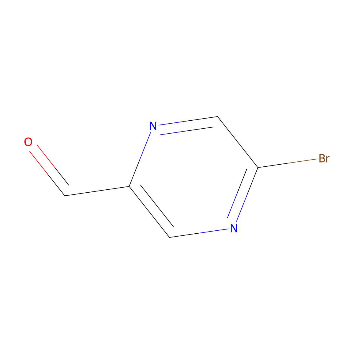 5-Bromopyrazine-2-carbaldehyde molecular structure, CAS 1211534-08-5