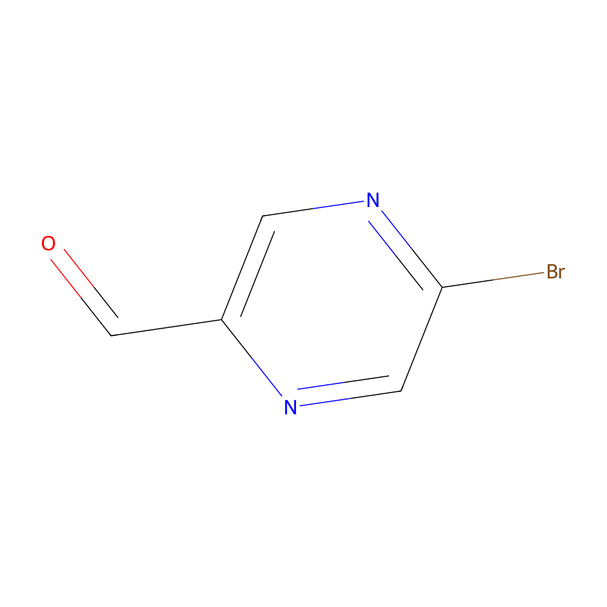 5-Bromopyrazine-2-carbaldehyde molecular structure, CAS 1211534-08-5