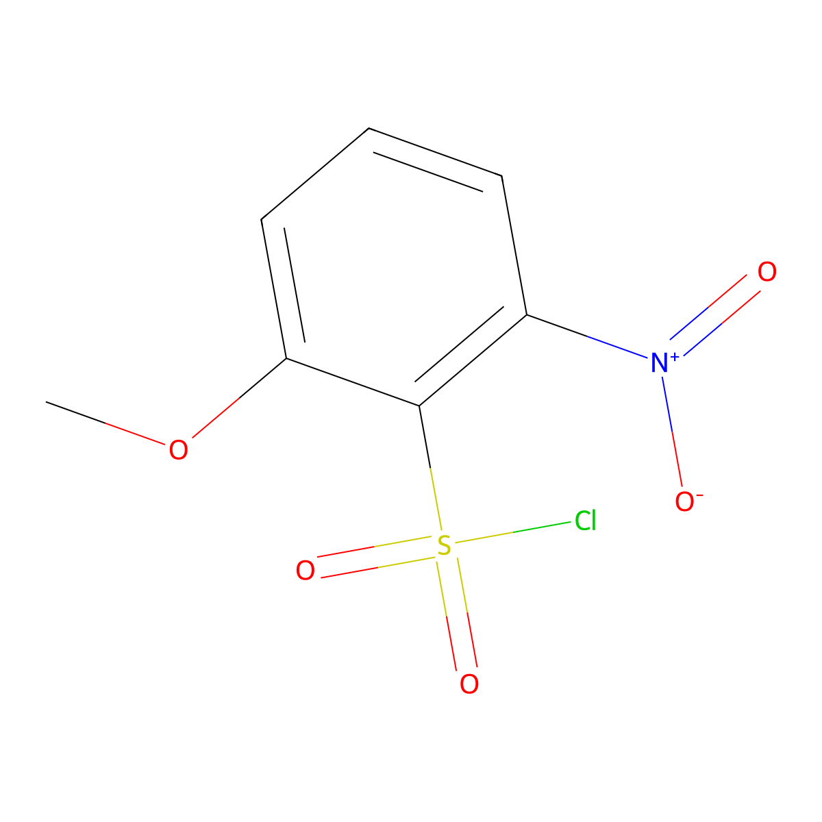 2-Methoxy-6-nitrobenzenesulfonyl chloride molecular structure, CAS 1211534-11-0