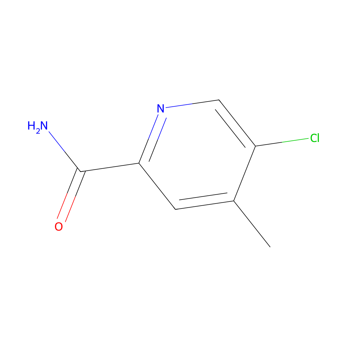 5-Chloro-4-methylpicolinamide molecular structure, CAS 1211534-14-3