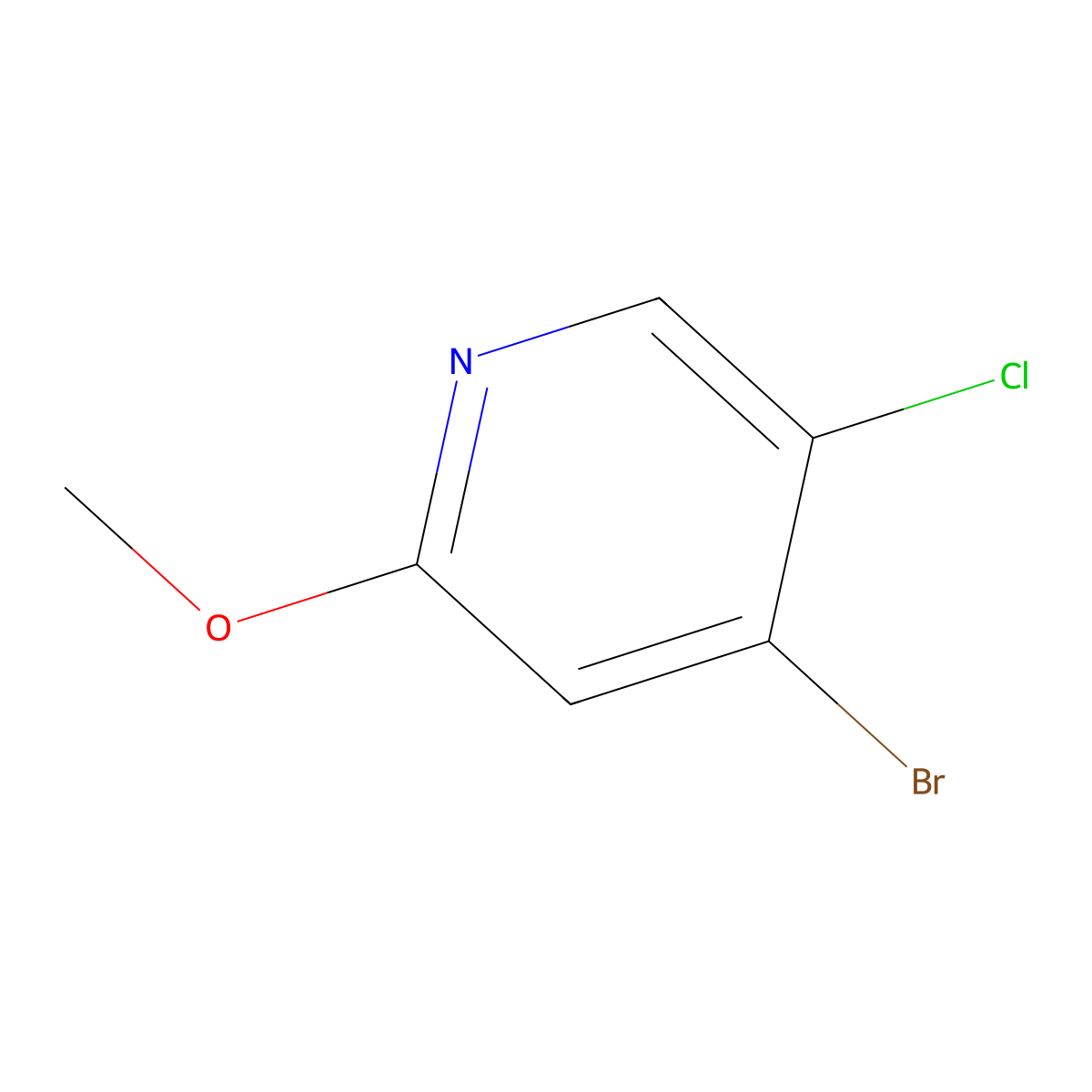 4-Bromo-5-chloro-2-methoxypyridine molecular structure, CAS 1211534-25-6