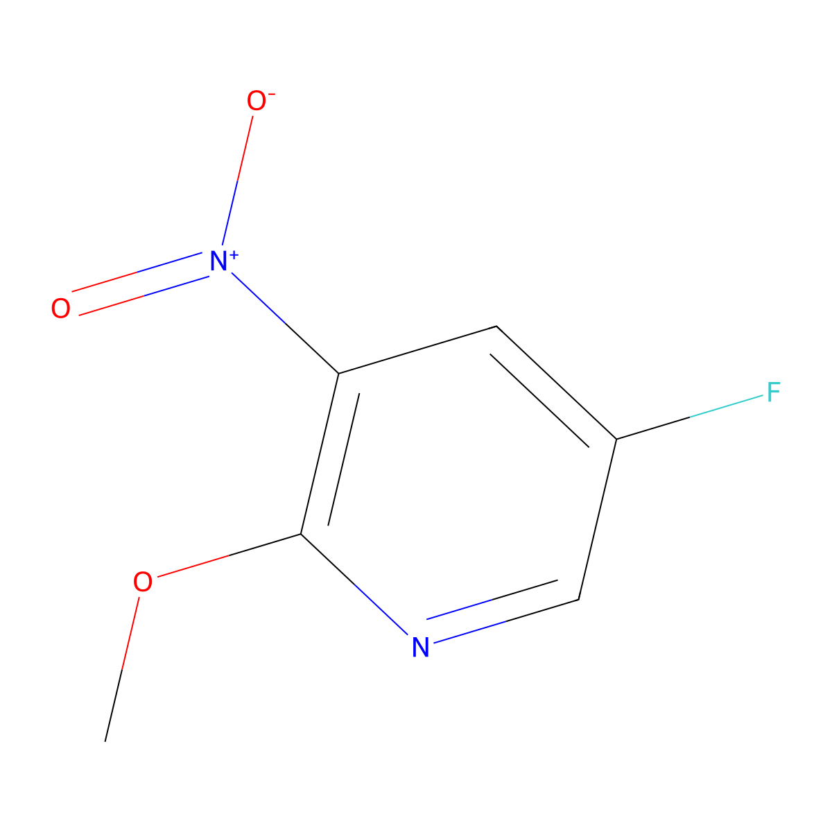 5-Fluoro-2-methoxy-3-nitropyridine molecular structure, CAS 1211534-27-8