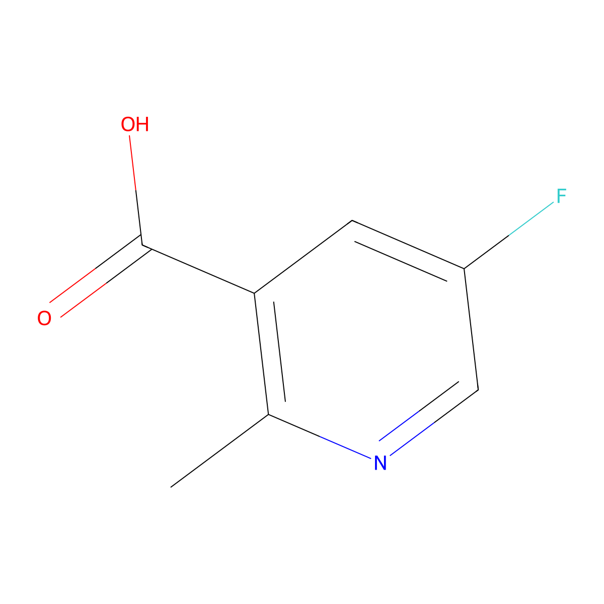5-Fluoro-2-methylnicotinic acid molecular structure, CAS 1211534-44-9
