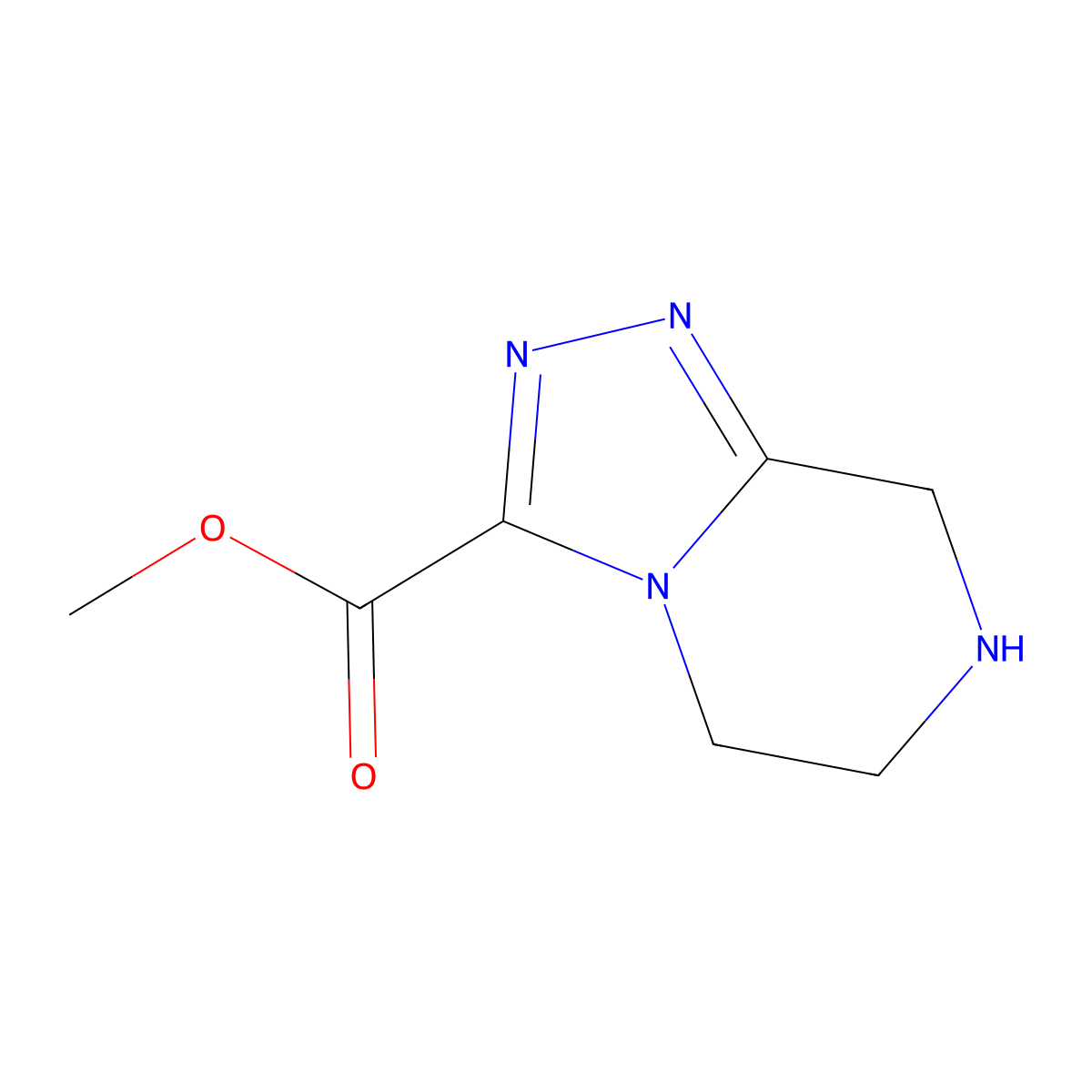 Methyl 5,6,7,8-tetrahydro-[1,2,4]triazolo[4,3-a]pyrazine-3-carboxylate molecular structure, CAS 1211534-52-9