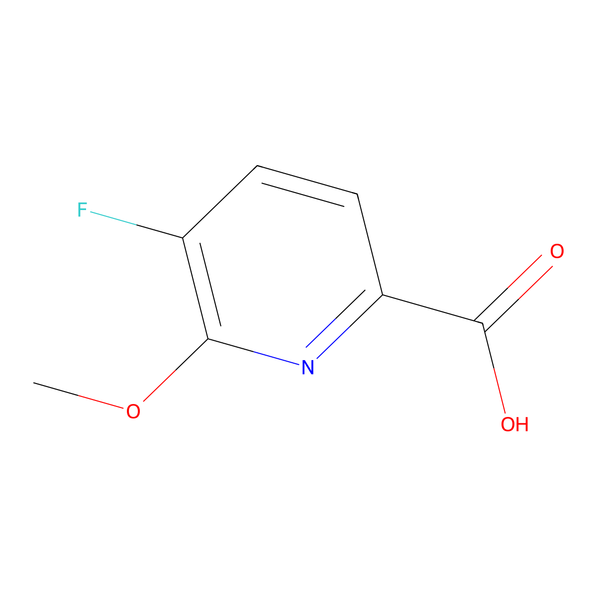5-Fluoro-6-methoxypicolinic acid molecular structure, CAS 1211534-53-0