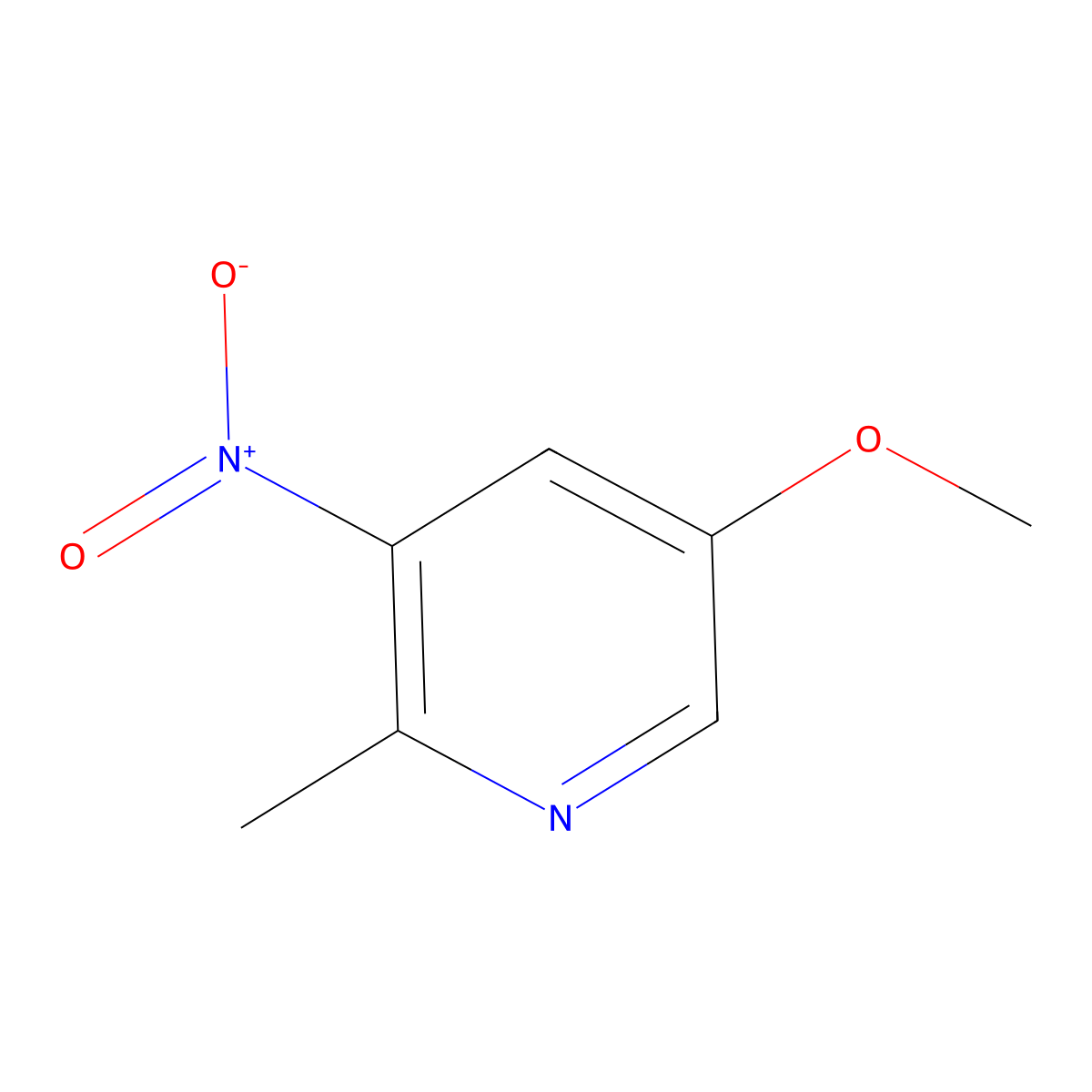 5-Methoxy-2-methyl-3-nitropyridine molecular structure, CAS 1211534-67-6
