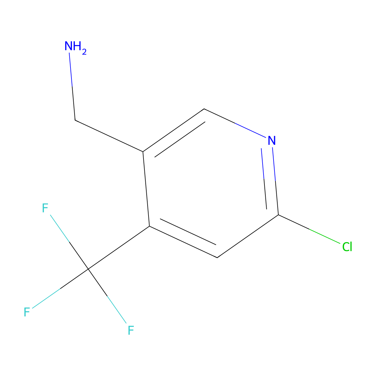 (6-Chloro-4-(trifluoromethyl)pyridin-3-YL)methanamine molecular structure, CAS 1211534-84-7