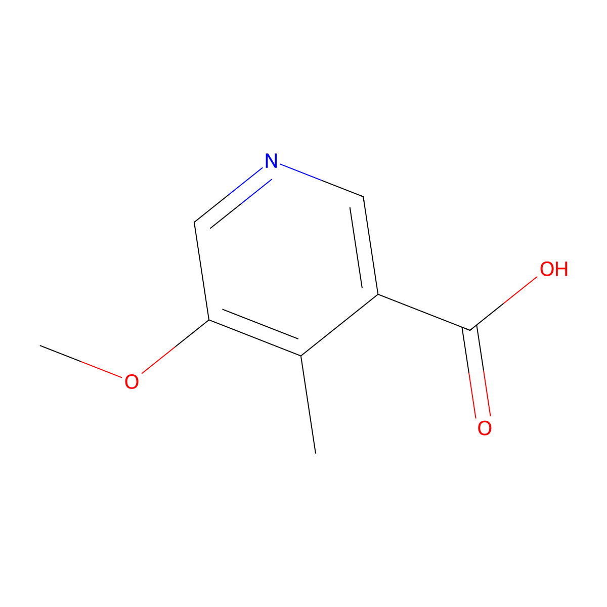 5-Methoxy-4-methylnicotinic acid molecular structure, CAS 1211535-00-0