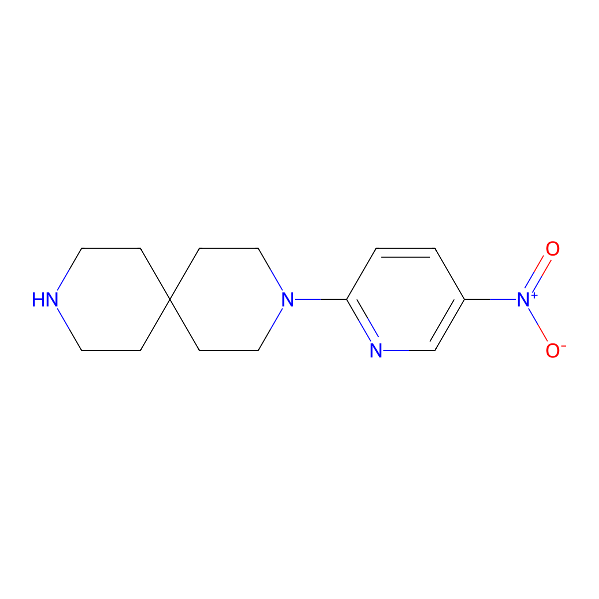 3-(5-Nitropyridin-2-yl)-3,9-diazaspiro[5.5]undecane molecular structure, CAS 1211535-03-3