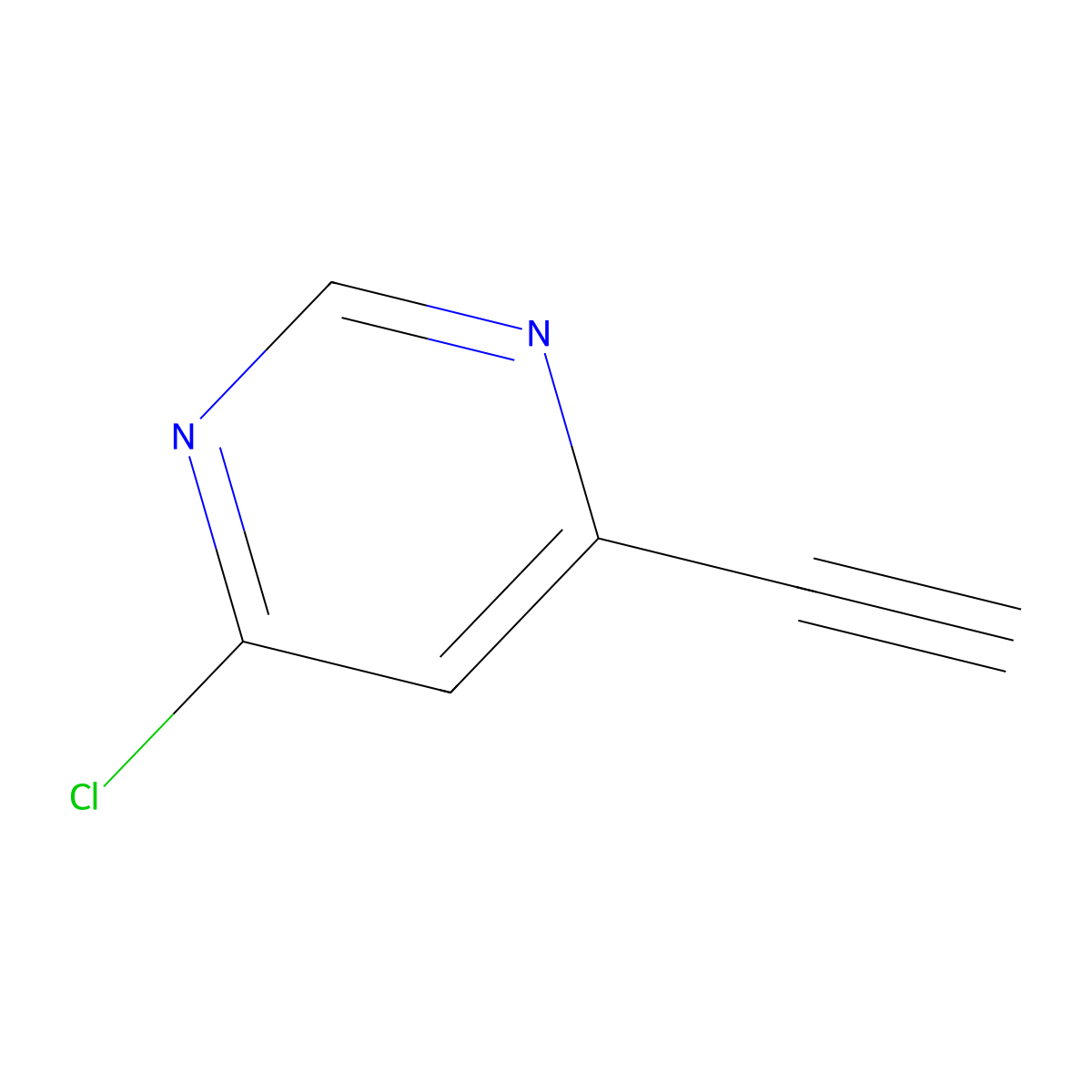 4-Chloro-6-ethynylpyrimidine molecular structure, CAS 1211535-06-6